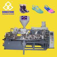 Plastic Women Crystal Shoes PVC Jelly Shoe Flat Sandals Directly Injection Machine