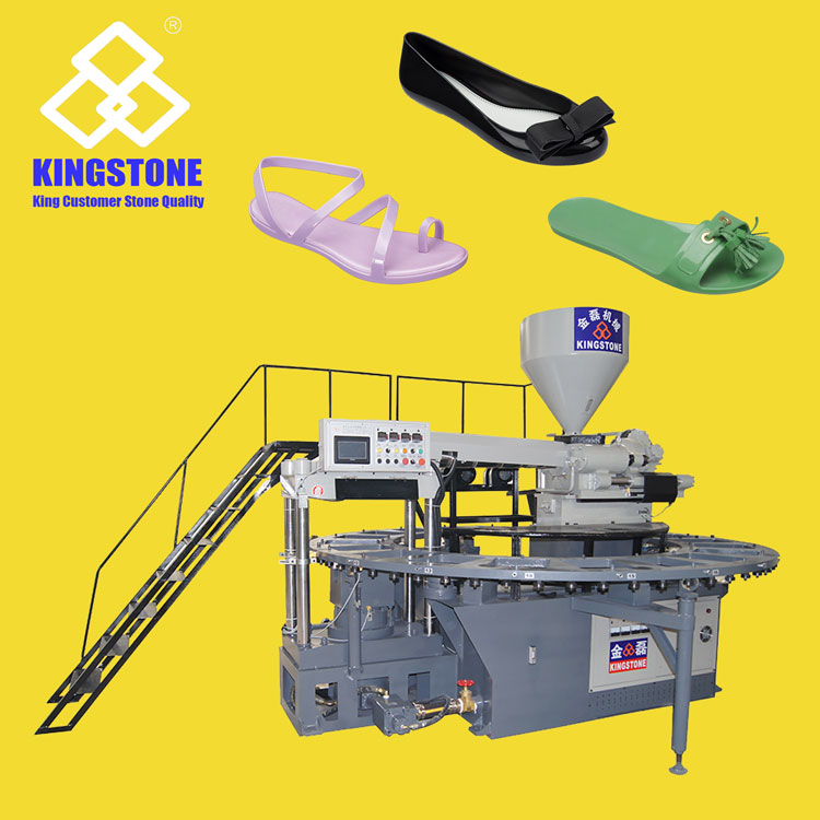 Automatic Sandal Machine with Rotary Injection Moulding Machine for Making Slipper Flip-Flop Shoe in Plastic PVC PCU Material